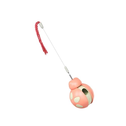 Interaktives Katzenspielzeug, langsamer Feeder mit neckendem Schwanz, rollendes multifunktionales Teasing-Spielzeug mit hoher Elastizität von Maigridy