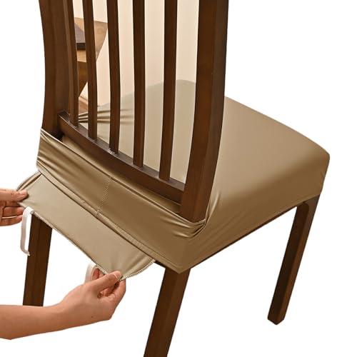 Maigridy 1. Strapazierfähiger, rutschfester PU-Stuhlbezug, wasserdicht, elastische Kanten, Design für Stühle im Innen- und Außenbereich, Doppelgummizug, Stuhlbezug von Maigridy
