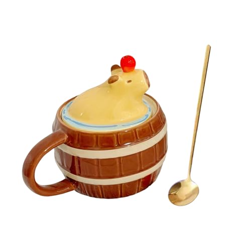 Maigridy 450 ml Keramik-Kaffeetasse mit Cartoon-Tier-Teetassen, schöne Porzellan-Lattes-Tassen für Tee, Milch, Getränke, Keramiktasse Maigridy 450 ml Keramik-Kaffeetasse mit Cartoon-Tier-Teetassen, schöne Porzellan-Lattes-Tassen für Tee, Milch, Getränke, Keramiktasse von Maigridy
