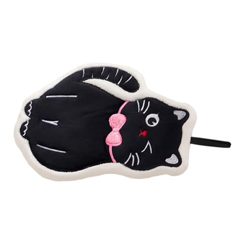 Maigridy Doppellagiges Hänge-Handtuch für Kinder, saugfähiges Korallen-Fleece, Badezimmer, Küche, Katzen-Design, schnell trocknend, lustiges Katzen-Design-Badetuch von Maigridy