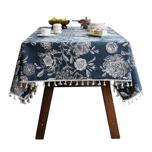 Maigridy Hochwertige Tischdecke mit Blumenmuster, schmutzabweisend, leicht zu reinigen, strapazierfähiges Polyester, für die meisten Tische, wasserfeste Polyester-Tischdecke Maigridy Hochwertige Tischdecke mit Blumenmuster, schmutzabweisend, leicht zu reinigen, strapazierfähiges Polyester, für die meisten Tische, wasserfeste Polyester-Tischdecke von Maigridy