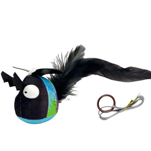 Maigridy Interaktion Pet Hängendes Plüschtier Teaser Tier Quietschtier mit gefiedertem Schwanz für Indoor-Katzen Unterhaltung, Interaktion Haustier Plüsch Maigridy Interaktion Pet Hängendes Plüschtier Teaser Tier Quietschtier mit gefiedertem Schwanz für Indoor-Katzen Unterhaltung, Interaktion Haustier Plüsch von Maigridy