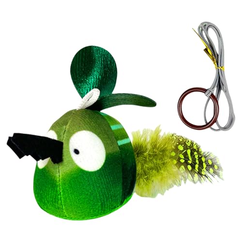 Maigridy Interaktion Pet Hängendes Plüschtier Teaser Tier Quietschtier mit gefiedertem Schwanz für Indoor-Katzen Unterhaltung, Interaktion Haustier Plüsch Maigridy Interaktion Pet Hängendes Plüschtier Teaser Tier Quietschtier mit gefiedertem Schwanz für Indoor-Katzen Unterhaltung, Interaktion Haustier Plüsch von Maigridy