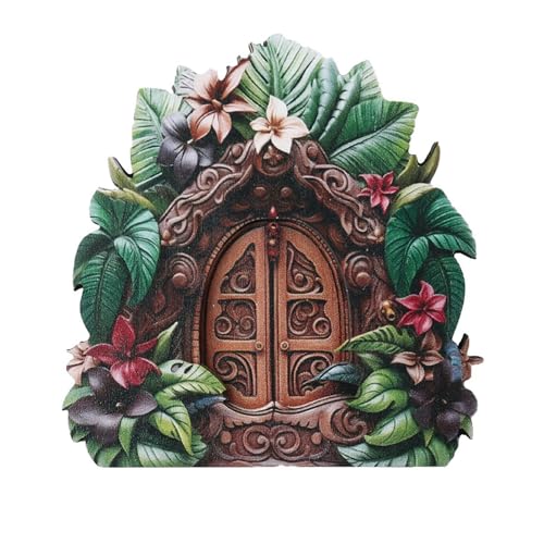 Maigridy Miniatur-Feenbaum-Tür, Feengarten, für den Außenbereich, Miniatur-Dekorationen, Outdoor-Dekorationen, Skulptur von Maigridy