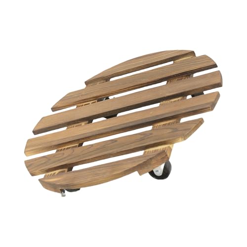 Maigridy Pflanzgefäß aus Holz, mit Blumentöpfen, für drinnen und draußen, Rolltablett, Gartenpflanzenhalter mit von Maigridy