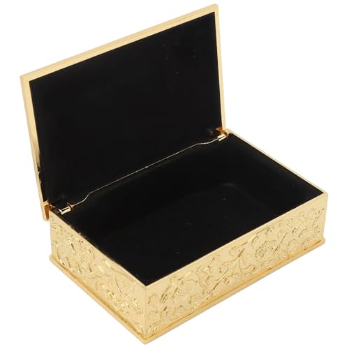 Maigridy Schmuck-Organizer aus Metall im Vintage-Stil, mit Klappdeckel und antikem Finish, zur Aufbewahrung von Ringen, Ohrringen und Heimdekorationen, europäische Schmuckschatulle für Heimdekoration Maigridy Schmuck-Organizer aus Metall im Vintage-Stil, mit Klappdeckel und antikem Finish, zur Aufbewahrung von Ringen, Ohrringen und Heimdekorationen, europäische Schmuckschatulle für Heimdekoration von Maigridy