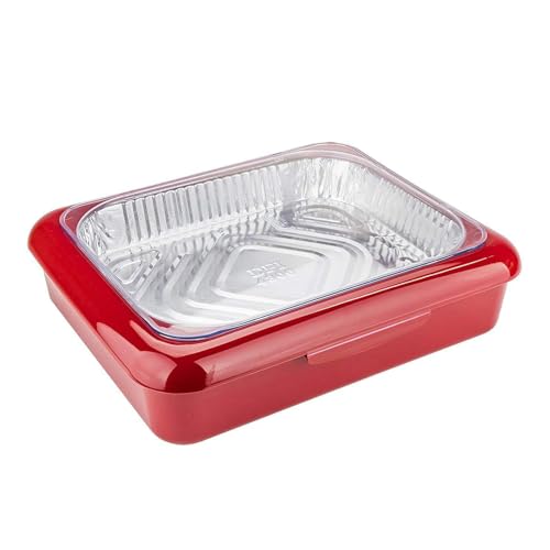 Maigridy Stapelbarer Pfannen-Organizer aus Aluminiumfolie mit Aufbewahrungskoffer für Partys, Picknicks, Grillabende, spülmaschinenfest, tragbarer Halter, Sportveranstaltungen, Lebensmittelbehälter Maigridy Stapelbarer Pfannen-Organizer aus Aluminiumfolie mit Aufbewahrungskoffer für Partys, Picknicks, Grillabende, spülmaschinenfest, tragbarer Halter, Sportveranstaltungen, Lebensmittelbehälter von Maigridy