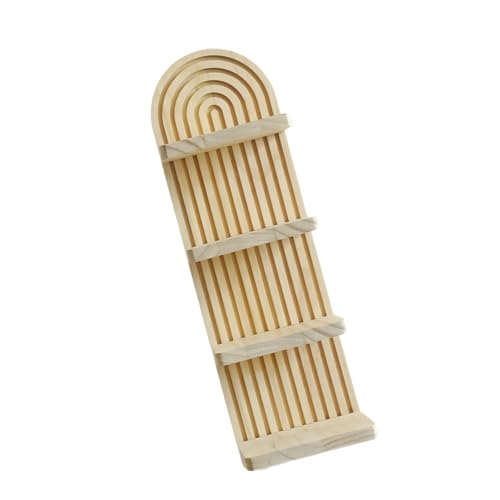 Maigridy Wandregal aus Holz, 4 Ebenen, Aufbewahrung für Zuhause, Büro, Wohnzimmer, Dekoration, Bohemianer-Wandregal Maigridy Wandregal aus Holz, 4 Ebenen, Aufbewahrung für Zuhause, Büro, Wohnzimmer, Dekoration, Bohemianer-Wandregal von Maigridy
