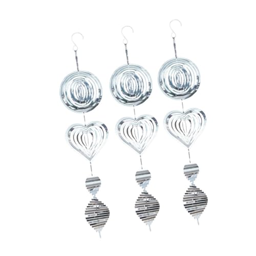 Maigridy Windspiel aus Edelstahl, Vogelabwehr, reflektierend, für Gärten, Haltbarkeit, Outdoor-Hängeornamente für den Hof, Schutz des Gartens, doppeltes Finish Maigridy Windspiel aus Edelstahl, Vogelabwehr, reflektierend, für Gärten, Haltbarkeit, Outdoor-Hängeornamente für den Hof, Schutz des Gartens, doppeltes Finish von Maigridy