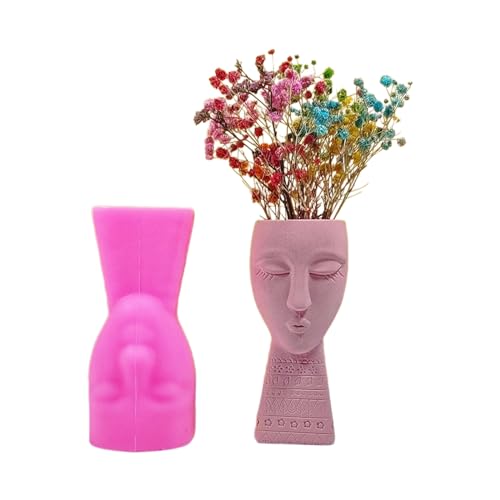 Pflanzgefäß, Vase, künstlerische Figur, Zement-Form, Silikon-Textur, Blumentopf, geeignet für handgefertigte Pflanzenstifte Pflanzgefäß, Vase, künstlerische Figur, Zement-Form, Silikon-Textur, Blumentopf, geeignet für handgefertigte Pflanzenstifte von Maigridy