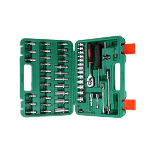 Professionelles Ratschenschlüssel-Set, 53-teilig, Werkzeuge mit Bit-Stecknuss, Verlängerungsstange und Organizer-Box für Mechaniker, Arbeit, Autoreparatur, Steckschlüssel-Set Professionelles Ratschenschlüssel-Set, 53-teilig, Werkzeuge mit Bit-Stecknuss, Verlängerungsstange und Organizer-Box für Mechaniker, Arbeit, Autoreparatur, Steckschlüssel-Set von Maigridy