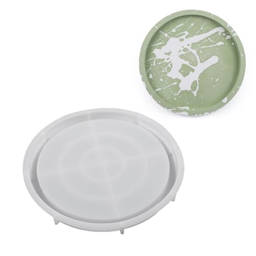 Runde Teller, Schalengussformen, Tablett, Harzformen, Epoxidguss, Silikon-Tablett, Halter, Handwerk, Schmuckherstellung, Werkzeuge, Gipsscheibenform Runde Teller, Schalengussformen, Tablett, Harzformen, Epoxidguss, Silikon-Tablett, Halter, Handwerk, Schmuckherstellung, Werkzeuge, Gipsscheibenform von Maigridy
