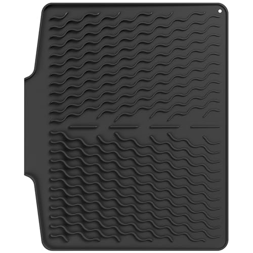 Rutschfeste Silikon-Spülbeckenablage mit effizientem Wasserfluss, hitzebeständige Abtropfmatte für Arbeitsplatten, Utensilien, Aufbewahrung, modernes Silikon-Abtropfpad Rutschfeste Silikon-Spülbeckenablage mit effizientem Wasserfluss, hitzebeständige Abtropfmatte für Arbeitsplatten, Utensilien, Aufbewahrung, modernes Silikon-Abtropfpad von Maigridy