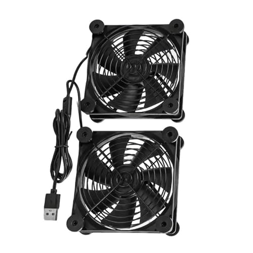 USB-Lüfter mit hohem Luftstrom, 120 mm, mit Gummifüßen, für Router, Modems, DVRs und PC-Laptop-Ständer, USB-betriebener Ventilator von Maigridy