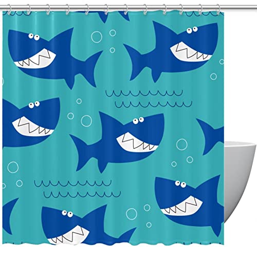 Ozean Meer Hai Muster Duschvorhang Badezimmer Vorhänge wasserdicht bunt lustig mit Standardgröße 182 x 183 cm Ozean Meer Hai Muster Duschvorhang Badezimmer Vorhänge wasserdicht bunt lustig mit Standardgröße 182 x 183 cm von Maikoler