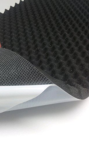 Mail2Mail Akustikschaumstoff als Akustik Noppenschaumstoff Flammhemend MVSS302-SELBSTKLEBEND- Platte 200x100x3cm (anth/schwarz) aus hochwertigem PUR-Schaumstoff von mail2mail
