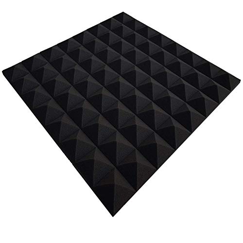 Mail2Mail Pyramiden Schaumstoff Akustik Dämmung Noppenschaum Mit oder Ohne Selbstklebend (4 cm/mit Selbstklebend, Anthratzit/Schwarz) von Mail2Mail