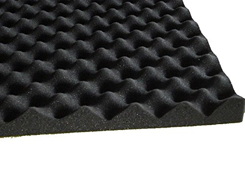 mail2mail Noppenschaumstoff-Schaumstoff-Daemmung-platten Dämmung Schaumstoff Akustik PC ca.100 x 100 x 3 cm Anthrazit / Schwarz (Ohne Selbstklebend) von Mail2Mail