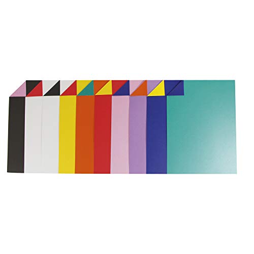 Clairefontaine 457299C - Packung mit 100 Bogen zweifarbiger Bastelkarton, 150g DIN A4 21x29,7 cm, ideal für Bastelaktivitäten und kreative Projekte, farbig sortiert, 1 Pack von Clairefontaine