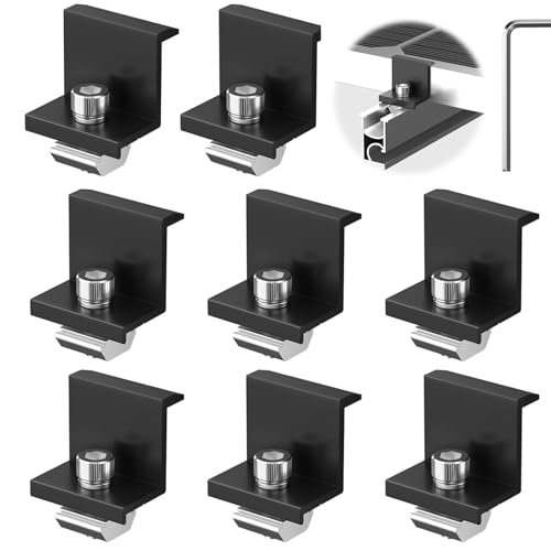 Mailfull 8 Stück Solarmodul Halterung 30mm PV Modul Endklemmen Solarpanel Z Halter Solarbefestigungen für Dächer Wände Boote Wohnmobile (Schwarz) Mailfull 8 Stück Solarmodul Halterung 30mm PV Modul Endklemmen Solarpanel Z Halter Solarbefestigungen für Dächer Wände Boote Wohnmobile (Schwarz) von Mailfull