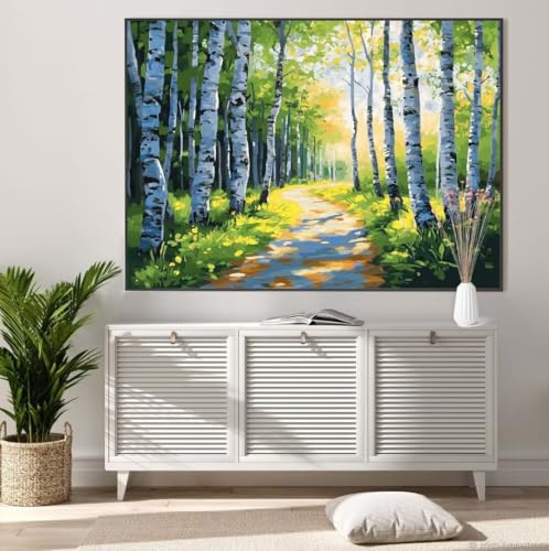 Malen Nach Zahlen Wald, Malen Nach Zahlen Erwachsene Landschaft Paint by Numbers Adult, Painting by Numbers mit Pinsel und Acrylpigment, DIY Ölgemälde Ohne Rahmen, Geschenke für Frauen 30x40cm M941 Malen Nach Zahlen Wald, Malen Nach Zahlen Erwachsene Landschaft Paint by Numbers Adult, Painting by Numbers mit Pinsel und Acrylpigment, DIY Ölgemälde Ohne Rahmen, Geschenke für Frauen 30x40cm M941 von Mailielie