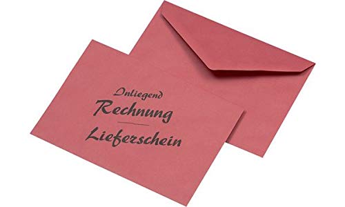 MAILmedia 211072 Briefumschlag C6"Lieferschein/Rechnung", rot von Mailmedia