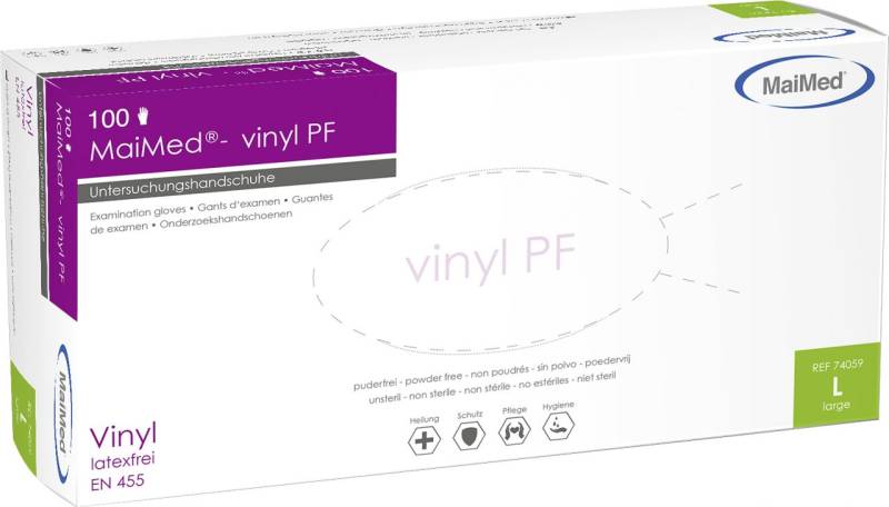 MaiMed Einmalhandschuhe Vinyl Größe L von MaiMed