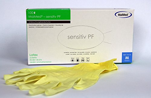 MaiMed sensitiv PF Latex, mikrogeraut, puderfrei (M) von Maimed