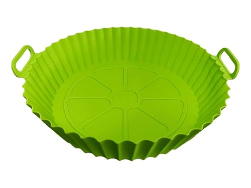 2PCS Silikon-Innenauskleidung für Heißluftfritteusen mit Griffen Wiederverwendbare antihaftbeschichtete Backbleche Geeignet für Backöfen und Heißluftfritteusen Lebensmitteltaugliches Kochzubehör von Maimeili