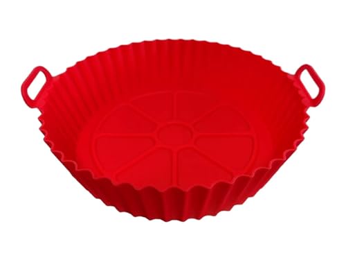 2PCS Silikon-Innenauskleidung für Heißluftfritteusen mit Griffen Wiederverwendbare antihaftbeschichtete Backbleche Geeignet für Backöfen und Heißluftfritteusen Lebensmitteltaugliches Kochzubehör von Maimeili