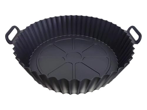2PCS Silikon-Innenauskleidung für Heißluftfritteusen mit Griffen Wiederverwendbare antihaftbeschichtete Backbleche Geeignet für Backöfen und Heißluftfritteusen Lebensmitteltaugliches Kochzubehör von Maimeili