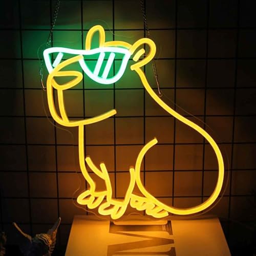 Capybara Neon Sign for Wall Decor Dimmable Art for Man Cave Bedroom Room Lights Light Up s Decorations Birthday Party Capybara Neon Sign for Wall Decor Dimmable Art for Man Cave Bedroom Room Lights Light Up s Decorations Birthday Party von Maimeili