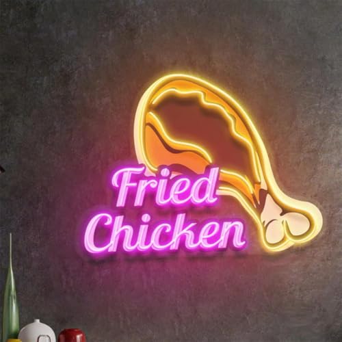 Fried Chicken UV Print Neon Sign for Man Cave Bedroom Room Lights Neon Light Up Signs Decorations Birthday Party Fried Chicken UV Print Neon Sign for Man Cave Bedroom Room Lights Neon Light Up Signs Decorations Birthday Party von Maimeili