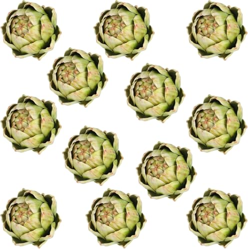 Maimeili 12 PCS Gefälschte Künstliche Künstlern High Imitation Obst Dekoration Lebensechter Kunstheißel Artischockenmodell Für Hausküche Esstisch Dekor Fotografie Requisite von Maimeili