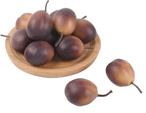 Maimeili 12 PCS Gefälschte Künstliche Kunstrumente Mit Hoher Nachahmung Von Früchten Dekoration Lebensechter Faux Prune Für Hausküche Esstisch Dekor Fotografie Requisite von Maimeili