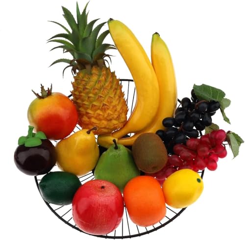 Maimeili 13 PCS Gefälschte Künstliche Kunstrumente Mit Hoher Nachahmung Von Früchten Dekoration Lebensechter Faux Fruchtkombination Für Hausküche Esstisch Dekor Fotografie Requisite von Maimeili
