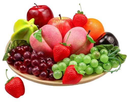 Maimeili 13 PCS Gefälschte Künstliche Kunstrumente Mit Hoher Nachahmung Von Früchten Dekoration Lebensechter Faux Fruchtkombination Für Hausküche Esstisch Dekor Fotografie Requisite von Maimeili