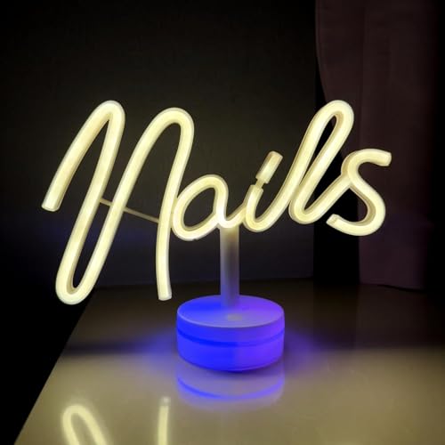 Nägel Dekorative LED Neon Zeichen für Kaffeegeschäft Dessertgeschäft Bar Pub Party Eröffnung Geschenk Licht Up Zeichen Geburtstagsgeschenk Haustier Raum Wanddekoration USB angetrieben von Maimeili