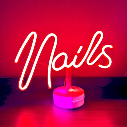 Nägel Dekorative LED Neon Zeichen für Kaffeegeschäft Dessertgeschäft Bar Pub Party Eröffnung Geschenk Licht Up Zeichen Geburtstagsgeschenk Haustier Raum Wanddekoration USB angetrieben von Maimeili