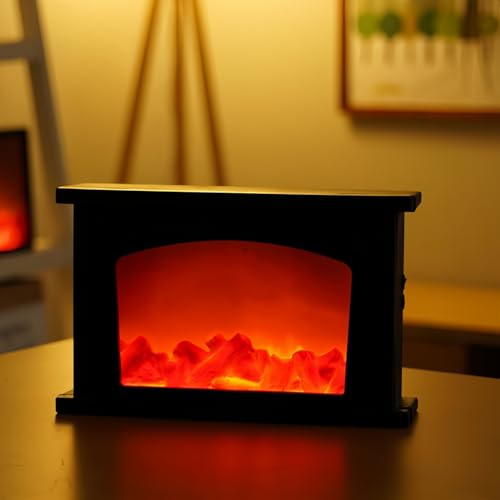 Simulierte LED Kamin Laterne USB & Akku betrieben Flammenloses Licht mit Simulation Flamme Tisch Dekorative Lampe Mini Kamin Ornament für gemütliche Heimdekor Freistehende elektrische Holzberner Simulierte LED Kamin Laterne USB & Akku betrieben Flammenloses Licht mit Simulation Flamme Tisch Dekorative Lampe Mini Kamin Ornament für gemütliche Heimdekor Freistehende elektrische Holzberner von Maimeili
