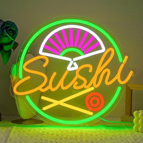 Sushi Karaoke LED Neon Sign for Wall Decor USB Adjustable Brightness Living Room Bars Pub Club Gatherings Art Wall Decor von Maimeili