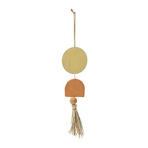 Main + Mesa EC0569 Wandbehang aus Terrakotta und Metall, Boho-inspiriert, groß, Terrakotta und Metall, klein von Main + Mesa