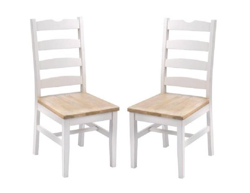 Main Möbel Holzstuhl Stuhlset 2er-Set Mango weiß Nizza von Main Möbel