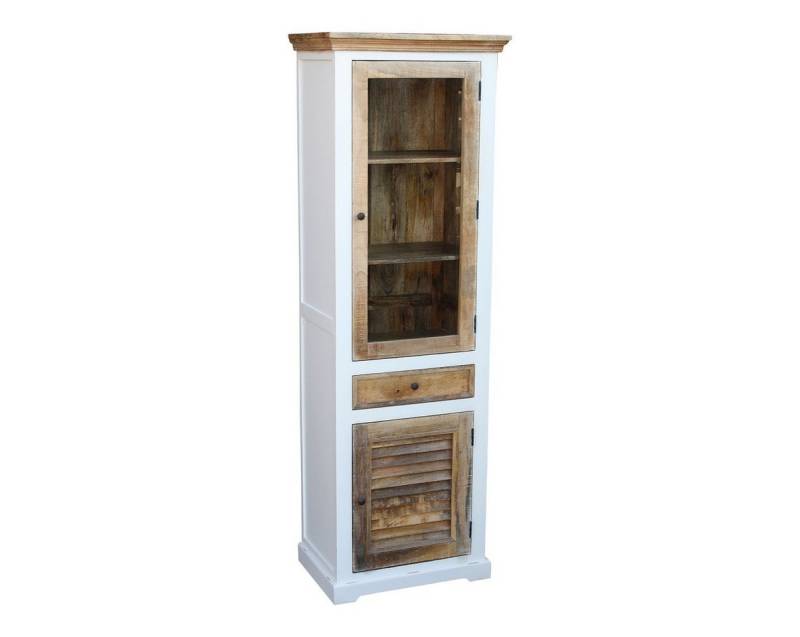 Main Möbel Vitrine Vitrine Regal Schrank 60x195 Mango weiß Nizza von Main Möbel