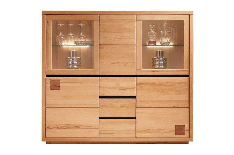 Main Möbel Highboard Highboard Kommode 166x148cm Kernbuche geölt Bergamo von Main Möbel