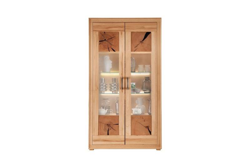 Main Möbel Vitrine Vitrine Schrank 110x201cm Kernbuche Danzig von Main Möbel