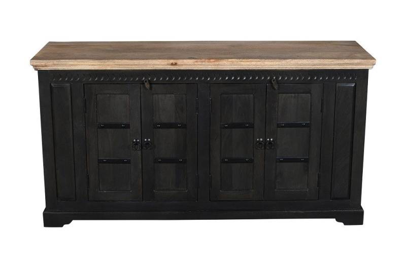 Main Möbel Sideboard Sideboard 171x90cm 'Mumbai' Mango natur & schwarz von Main Möbel