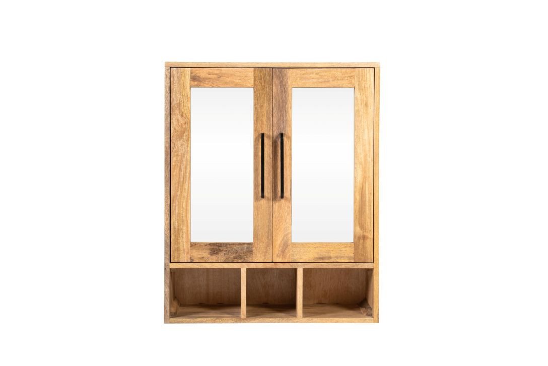 Main Möbel Badezimmerspiegelschrank Spiegelschrank 65x79cm 'Manchester' Mango honigfarben massiv Main Möbel Badezimmerspiegelschrank Spiegelschrank 65x79cm 'Manchester' Mango honigfarben massiv von Main Möbel