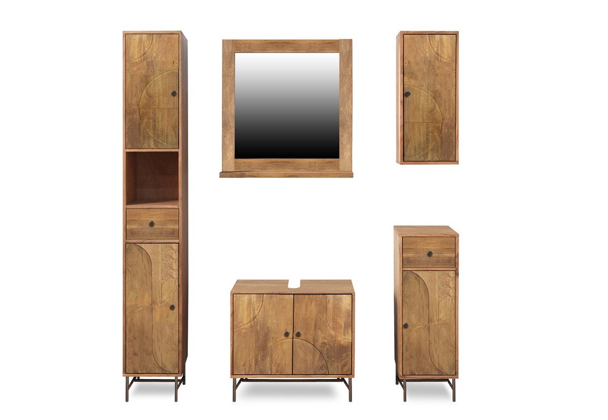 Main Möbel Badmöbel-Set Bad komplett 5-tlg 'Swing' Mango & Metall schwarz Main Möbel Badmöbel-Set Bad komplett 5-tlg 'Swing' Mango & Metall schwarz von Main Möbel