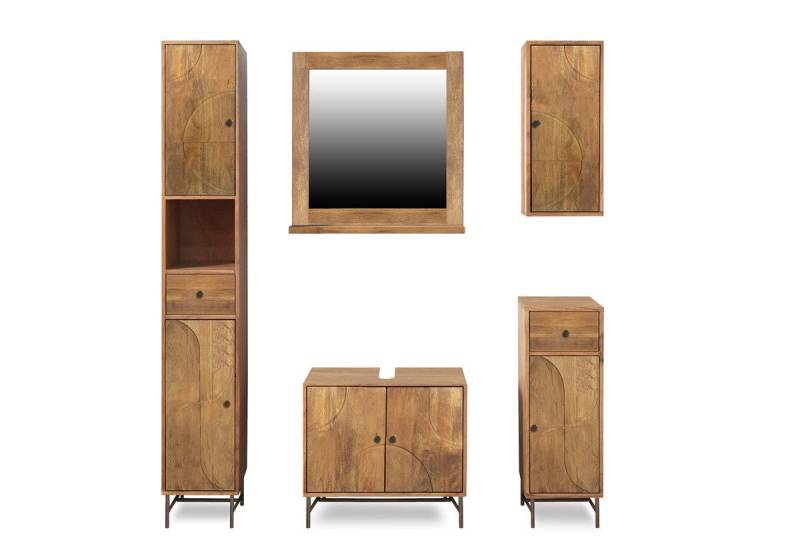 Main Möbel Badmöbel-Set Bad komplett 5-tlg 'Swing' Mango & Metall schwarz Main Möbel Badmöbel-Set Bad komplett 5-tlg 'Swing' Mango & Metall schwarz von Main Möbel